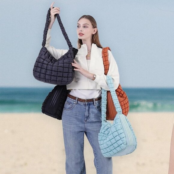 Lightweight Quilted Tote with Multiple Pockets – Ideal Crossbody Handbag - Picture 6 of 6